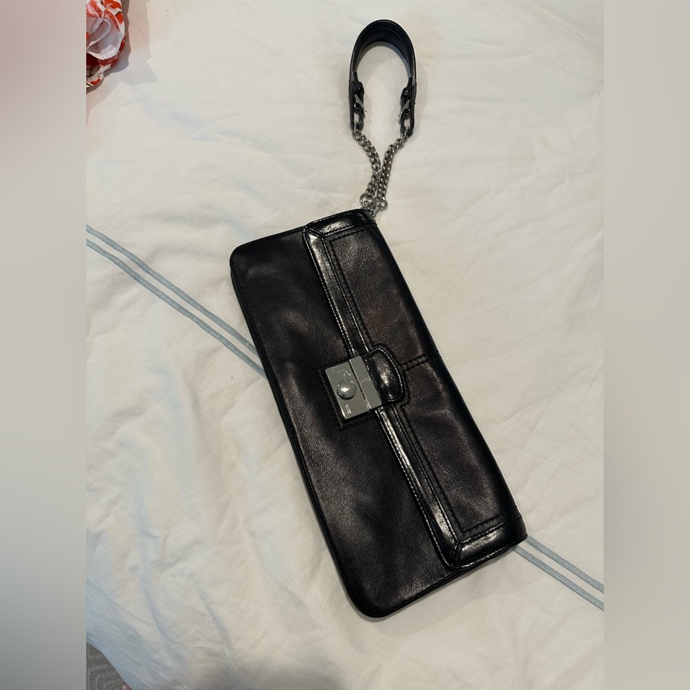 Black coach wristlet
